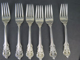 Wallace USA 'Grande Baroque' Sterling Silver 6 1/2" Salad Forks. Quantity Avail