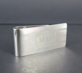 USA Designer Leonore Doskow Monogrammed M.A.F Silver Money Clip