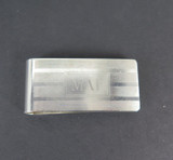 USA Designer Leonore Doskow Monogrammed M.A.F Silver Money Clip