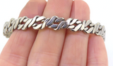 Vintage Intricately Woven Mexican Vintage Sterling Silver Bangle 18.5g