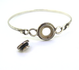 Unusual Sterling Silver with Removable H Insert Tension Infinity Bracelet 12.8g