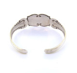 Vintage Sterling Silver Handmade Rococo Style Bangle with Engraved Panel 15.4g