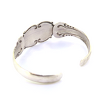 Vintage Sterling Silver Handmade Rococo Style Bangle with Engraved Panel 15.4g