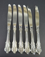 Wallace USA 'Grande Baroque' Sterling Silver 9" Dinner Knives x 6
