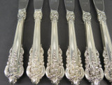 Wallace USA 'Grande Baroque' Sterling Silver 9" Dinner Knives x 6
