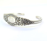 Vintage Sterling Silver Ornate Etched Bangle with Engraved Centre Panel 21.4g