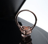 Pear Shape Morganite & Diamond 9ct Rose Gold Halo Ring Size O.5 Val $6620