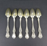 Set of 6 1903 R. Wallace, USA A1 Silverplate Grapefruit Spoons