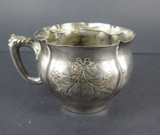 Early 1900s Quadruple Plate Homer Silver Co, USA Moustache Cup