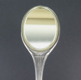 Elongated Art Deco Antique Saart Bros, USA Sterling Silver Hand Held Mirror