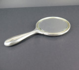 Antique Gorham, USA Sterling Silver Hand Held Repousse Dressing Table Mirror