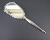 Elongated Antique Art Nouveau Webster Co, USA Sterling Silver Hand Held Mirror