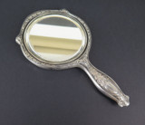 Antique R. Blackinton, USA Sterling Silver Hand Held Dressing Table Mirror