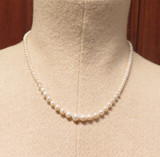 Vintage Pearl Strand Necklace & Pretty 14ct Yellow Gold Filigree Clasp 44cm