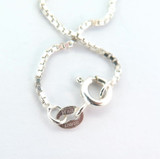 Stunning Vintage Milor 14ct White Gold Cross & Italian 925 Silver Box Chain 46cm