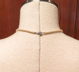 Vintage Pearl Strand Necklace & Pretty 10ct White Gold Filigree Clasp 44cm
