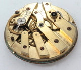 Scarce 1800s Mottu, Geneva Key Wind Slim Line Mens Pocket Watch Movement & Dial