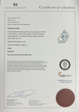 A Vintage 6.87ct Marquise Cut Aquamarine 9ct White Gold Ring Sz M1/2 Val $9700