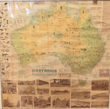 c1930 RARE Superb Huge “The Popular Map of Australia” by Lucy Skevington.