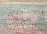 1965 RARE Superb Huge Colour Lithograph Pastoral Map of the Northern Territory.