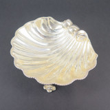 Decorative English Antique Silverplate Shell Shaped Bon Bon Dish