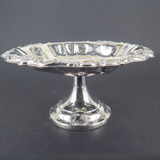 Antique Silverplate Scalloped Edged Bon Bon Compote