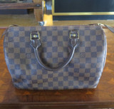 Louis Vuitton Damier Ebene Canvas Speedy 30 Bag