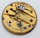 1800s Ultra Thin Key Wind Mens Pocket Watch Movement & Dial.