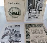 10 x 1930s / 1940s Large Magazine Adverts. Shell, Dunlop, Pontiac, Abbots Lager