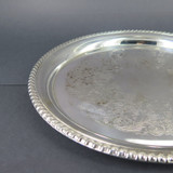 Vintage W M Rogers Silverplate Decorative Drinks Serving Tray