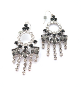 Lulu Frost Rhinestone Earrings Vintage Deco Earring Chandelier Earrings H 7.2cm