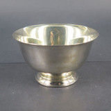 Small Paul Revere Style Graduating 3 3/4" Silverplate Squat Bowl