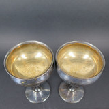 Vintage 1973 Silverplate Goblets Engraved Mum & Dad