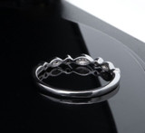 Vintage 0.15ct Diamond Set 10ct White Gold Band / Ring size Q Val $2250