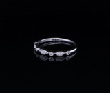Vintage 0.15ct Diamond Set 10ct White Gold Band / Ring size Q Val $2250