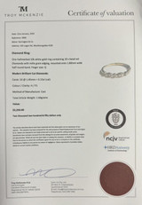 Vintage 0.15ct Diamond Set 10ct White Gold Band / Ring size Q Val $2250