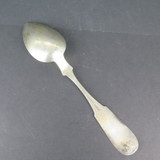 Zahn & Jackson USA Coin Silver Fiddle Pattern Dessert Spoon