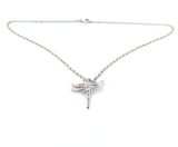 Tiffany & Co. Platinum & Diamond Dragonfly Choker Style Necklace 36cm 9.4g