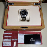 Auth. Omega Speedmaster Date Auto Steel Chronograph Watch Box & Docs 3211.50.00