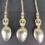 Set of Six Vintage Italian Made Copper-Metal Cherub Spoons