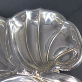 Vintage Silverplate Lily Pad Tri-Compartment Serving Platter