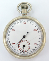 Early to Mid 1900s 30 Seconds Sweephand with 15 Minute Sub-Dial Swiss Stopwatch.