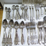 Large Vintage Koch & Bergfeld, Bremen Germany 90 Silverplate Cutlery Service