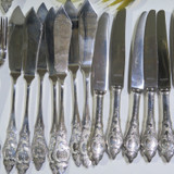 Large Vintage Koch & Bergfeld, Bremen Germany 90 Silverplate Cutlery Service