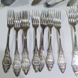 Large Vintage Koch & Bergfeld, Bremen Germany 90 Silverplate Cutlery Service