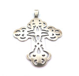 Beautiful Solid Sterling Silver Ornate Pierced Out Cross Pendant 35.9g