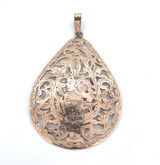 Vintage Intricate Guatemalan .900 Silver with Yellow Gold Overlay Pendant 14.3g