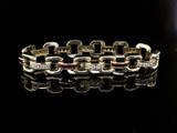 Vintage La Triomphe 18k Yellow Gold Ruby & Diamond Bracelet 18cm Val $13125