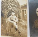 3 x WW1 Real Photo Unused Postcards German Soldiers / Ruins.