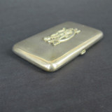 Small Vintage Ladies Russian Made .84 Silver Cigarette Case with Monogram